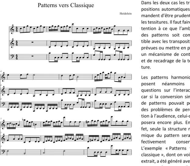 Figure 3 : Exemple de composition en style &#34;classique&#34;