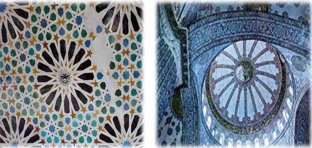 Figure 3.11 : L’effet esthétique des matériaux pour les arabesques et les mosaïques  4.2.2