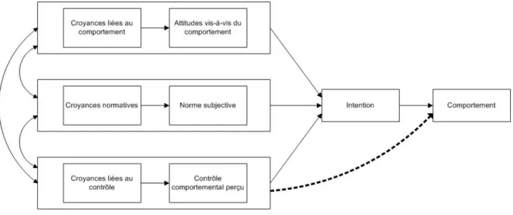 Figure 7: Modèle de la théorie du comportement planifié 