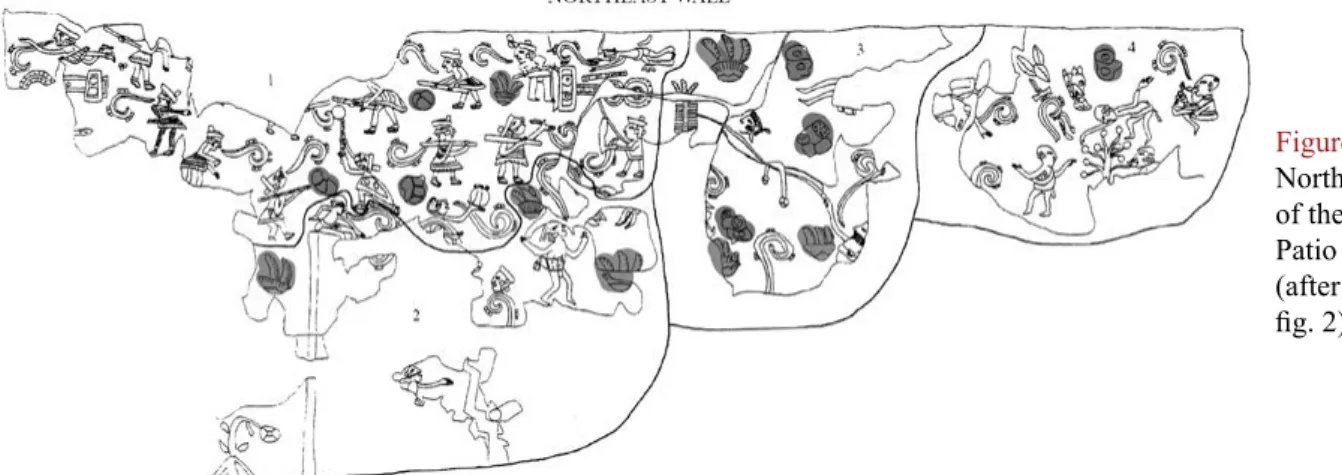 Figure 10.  Northeastern wall  of the Tlalocan  Patio at Tepantitla  (after Uriarte 1995:  fig