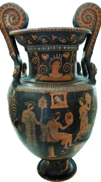 Fig. 1 - Lécythe aryballisque attribué au Peintre du  Primato. Naples, Museo Archeologico Nazionale, 