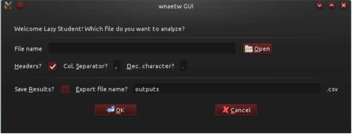 Figure 1: A simple GUI interface made with RGtk2.