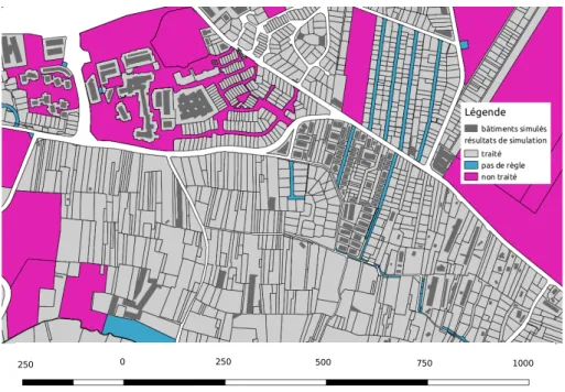 Figure 6. Résultats de simulation sur un ensemble de parcelles de l’Île-de-France.