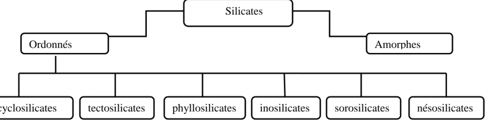 Figure 2 : Classification des silicates 