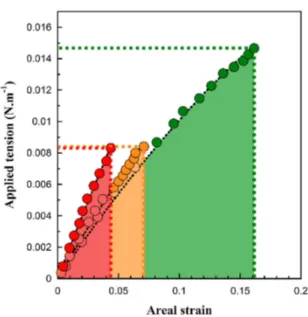 Figure 9. Typical micropipette aspiration curves obtained for GHUVs composed of Si 27 EO 17  with 10% 