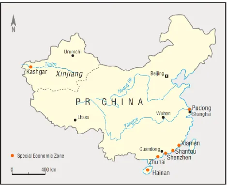 Figure 3: Kashgar as latest member of China’s Special Economic Zones  Source: Design Hermann Kreutzmann 2013 
