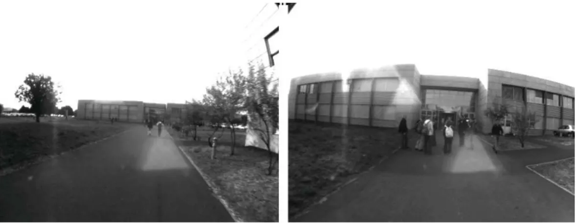 Fig. 9. Two frames used for the real data experiments.