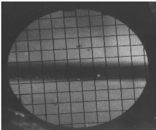 FIG. 14. Image of a 25.4 m m grid. That grid is supported by a 70 mesh grid