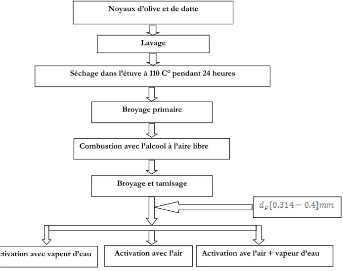 Figure IV. 2.préparation des solides à l’activation  IV.5.Activation de matériau : 