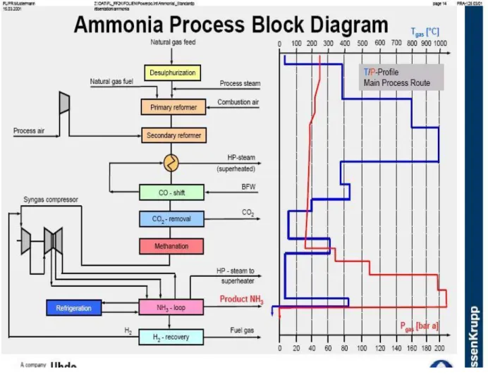 FIG 03 : Diagramme bloc du procédé de production d’ammoniac