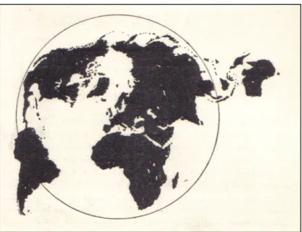 Illustration 1 : « The Land Hemisphere, showing the Mediterranean Ocean and the  central position of Britain » (Mackinder, 1902, p