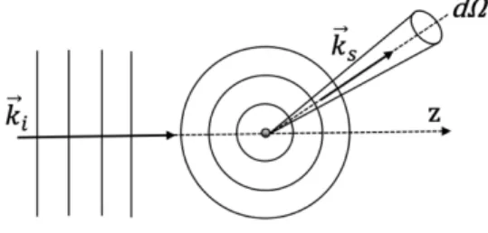 Fig.  2.  Representation  of  the  incident  planar  wave,  with  the  wave  number 