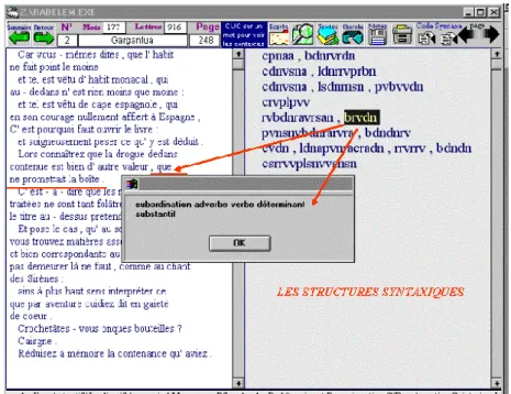 Figure 4. Les structures syntaxiques 