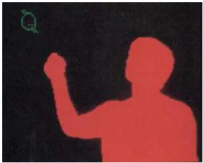 Figure 1 Videoplace  de  Myron  Krueger (1974) 
