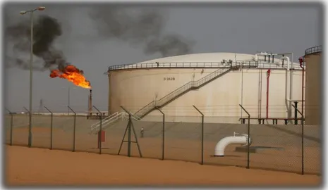 Figure II.4 : Torchère d’une installation pétrolière. 