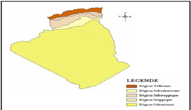 Figure 1  : Le contraste du climat en Algérie