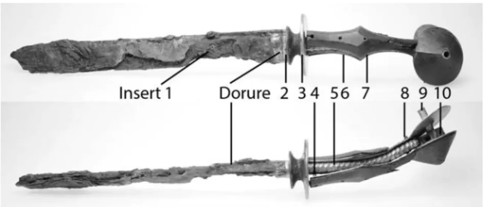 Figura 4. Photographie après restauration avec localisation des analyses.