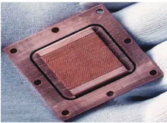 Figure I.17  Mini-échangeur avec micro-canaux de 0.2mm de largeur 