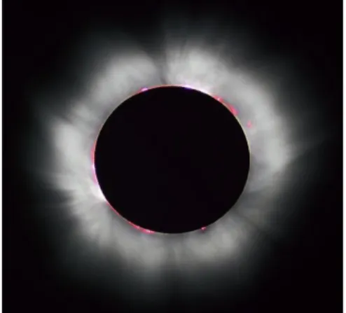 Figure 3 : Couronne solaire visible en France lors de  l’éclipse solaire du 11 aout 1999
