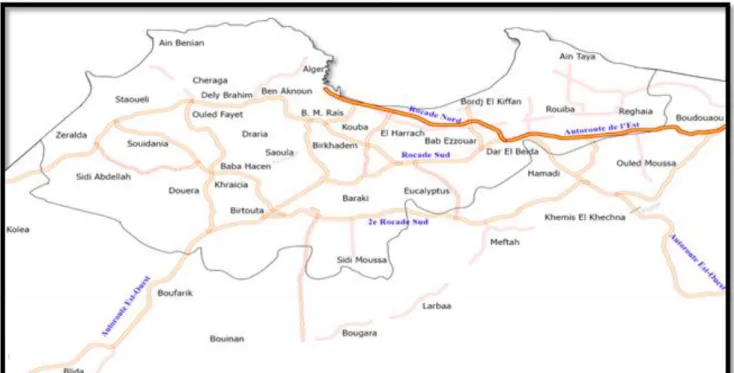 Figure I.6 : Rocade nord d’Alger   c.  la 2 ème  Rocade d’Oran : 