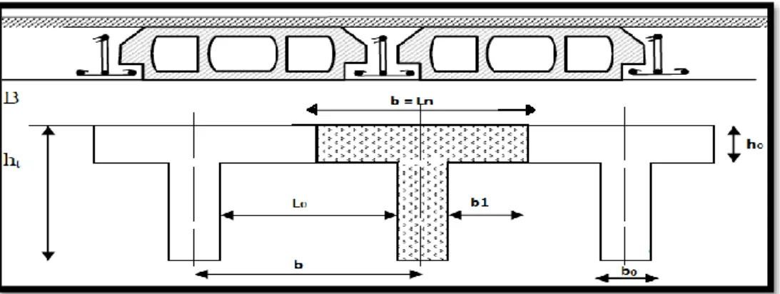 Figure II. 5.Nervure du plancher a corps creux. 