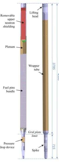 Fig. 1. ASTRID CFV v4 fuel subassembly. 