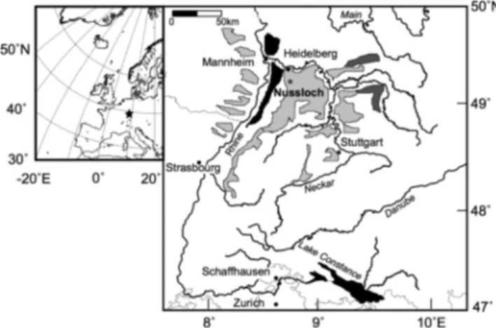Figure 1. Location map of the Nussloch sequences (star) in relation to Western Europe