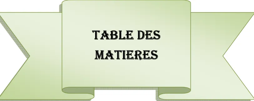 TABLE DES  TABLE DES  TABLE DES TABLE DES 