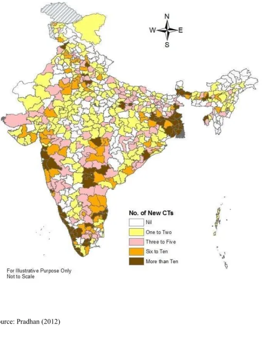 Figure 1: Spatial Distribution of New Census Towns 