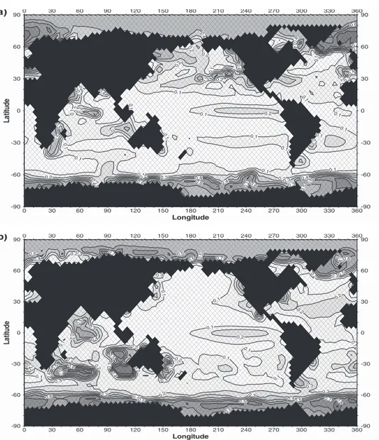 Figure 4. Monthly mean of the diatoms relative abundance as simulated by HAMOCC5 for (top) May and (bottom) November