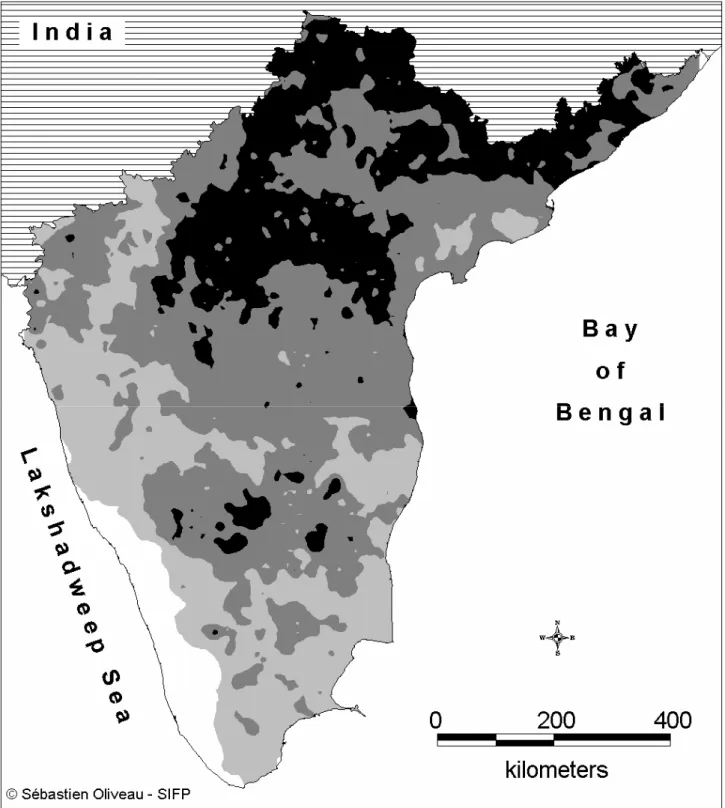 Figure 7: Smoothed literacy estimates in South India, 1991 