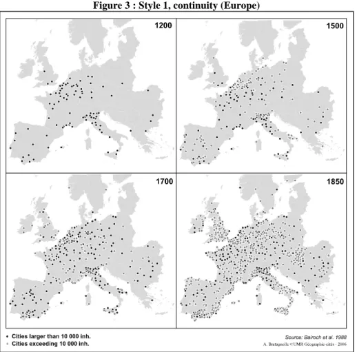 Figure 3 : Style 1, continuity (Europe) 