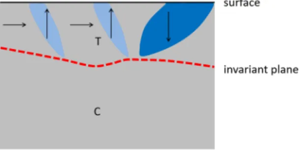 Figure 3.  The sketch is a side view of the sample polarization state, for temperature above T C 