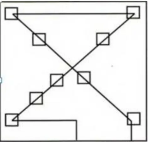 Figure 07: Méthode de déplacement dans la parcelle pour le choix des placettes. 