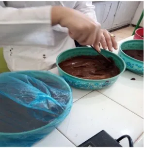 Figure 13 : préparation de la pâte saurée 