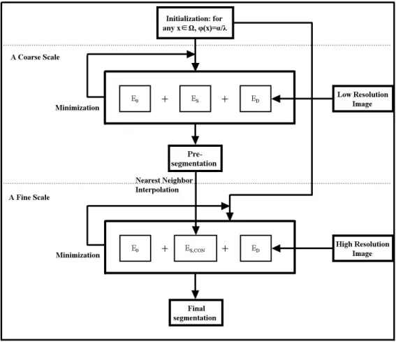 Figure 3.2. The flowchart of the proposed multiresolution framework.