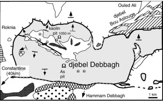 Figure II.1: Localisation de kaolins de Djebel Debbagh