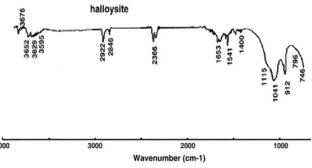 Figure III.7: Spectre FTIR de l’halloysite non intercalée