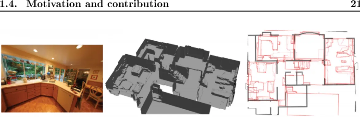 Figure 1.5: Reconstruction from Multi-view stereo. Left: One photograph used by Furukawa et al