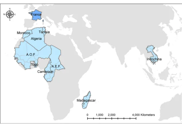 Figure 1: Geographical extent of the dataset 