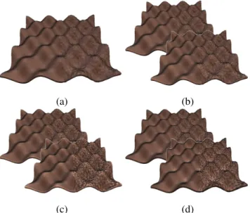 Fig. 2: Two plots of a set of scaling functions with different scaling-invariant points (left: α = 0.2; right:α = 0.8), and using increasing curvatures κ = {−1,−1/2, 0, 1/2,1}.