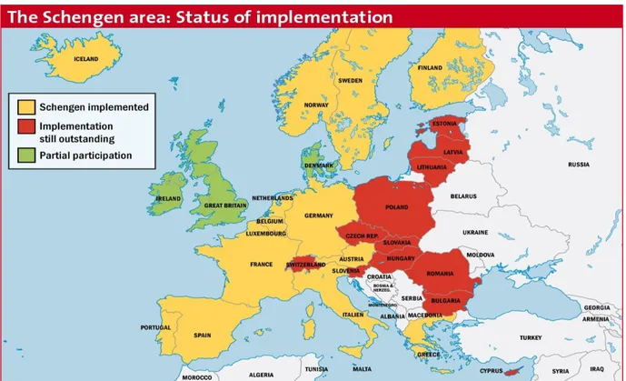 Figure 1: The Schengen area 