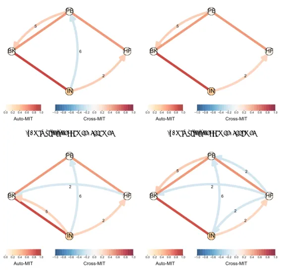 Figure 4: The MIT Plots displays how the four sectors are linked and the strength of the linkages