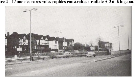 Figure 4 – L’une des rares voies rapides construites : radiale A 3 à  Kingston, 1969 