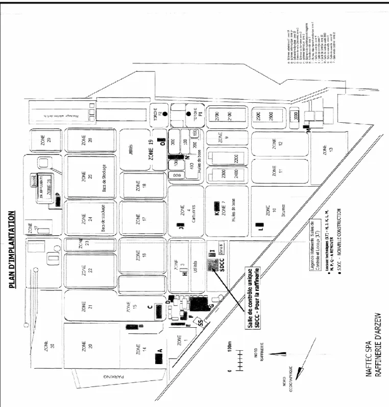 Figure 2 : plan d’implantation de la raffinerie d’Arzew 