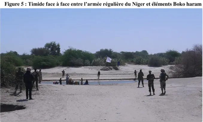 Figure 5 : Timide face à face entre l’armée régulière du Niger et éléments Boko haram 
