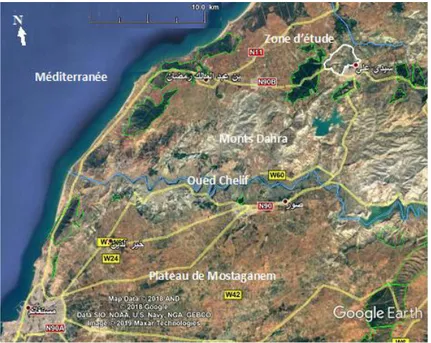 Figure 12. Situation géographique de la zone d’étude 