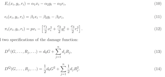 Table 1 describes the impact of the various types of correlations on the steady-state values for a linear damage function.