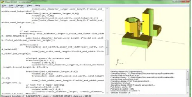 Figure II.7.Interface d’OpenSCAD