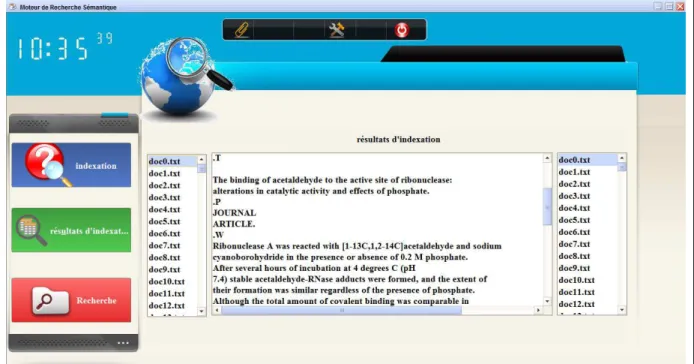 Figure IV.5. Liste des documents avant indexation. 